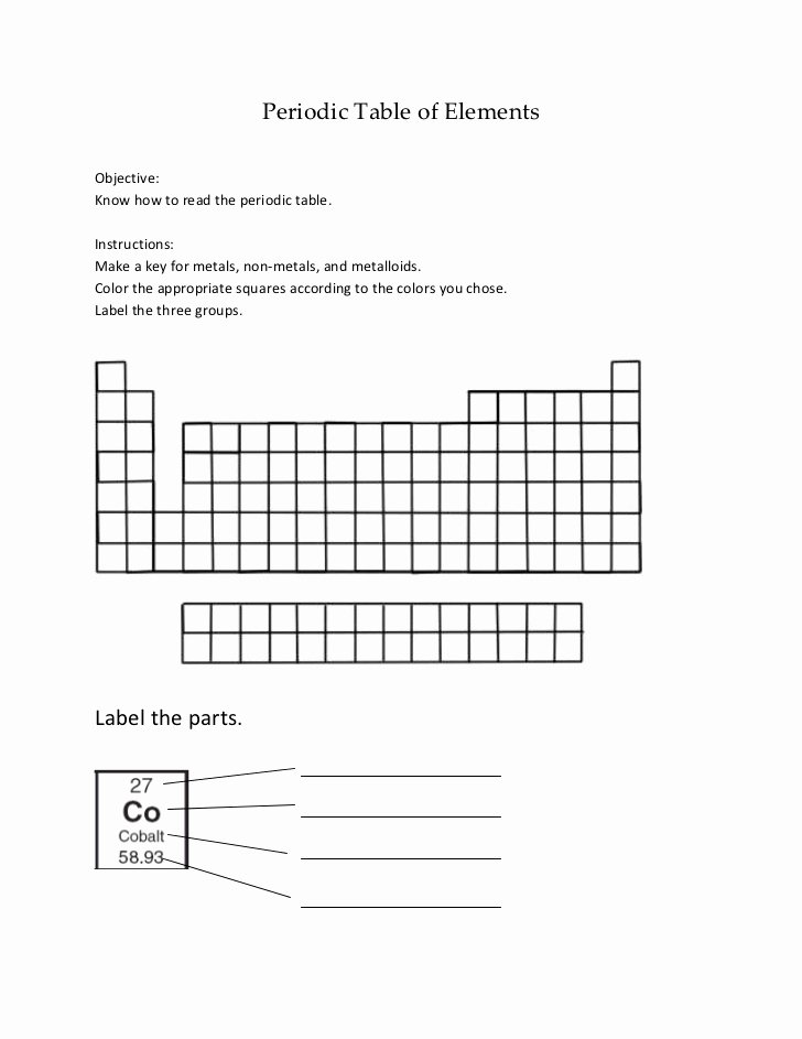 Periodic Table Practice Worksheet Unique Periodic Table Worksheet