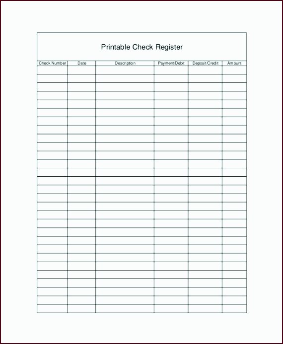 Personal Check Template Word Fresh Checkbook Register Ywgjqu Elegant Check Register Template