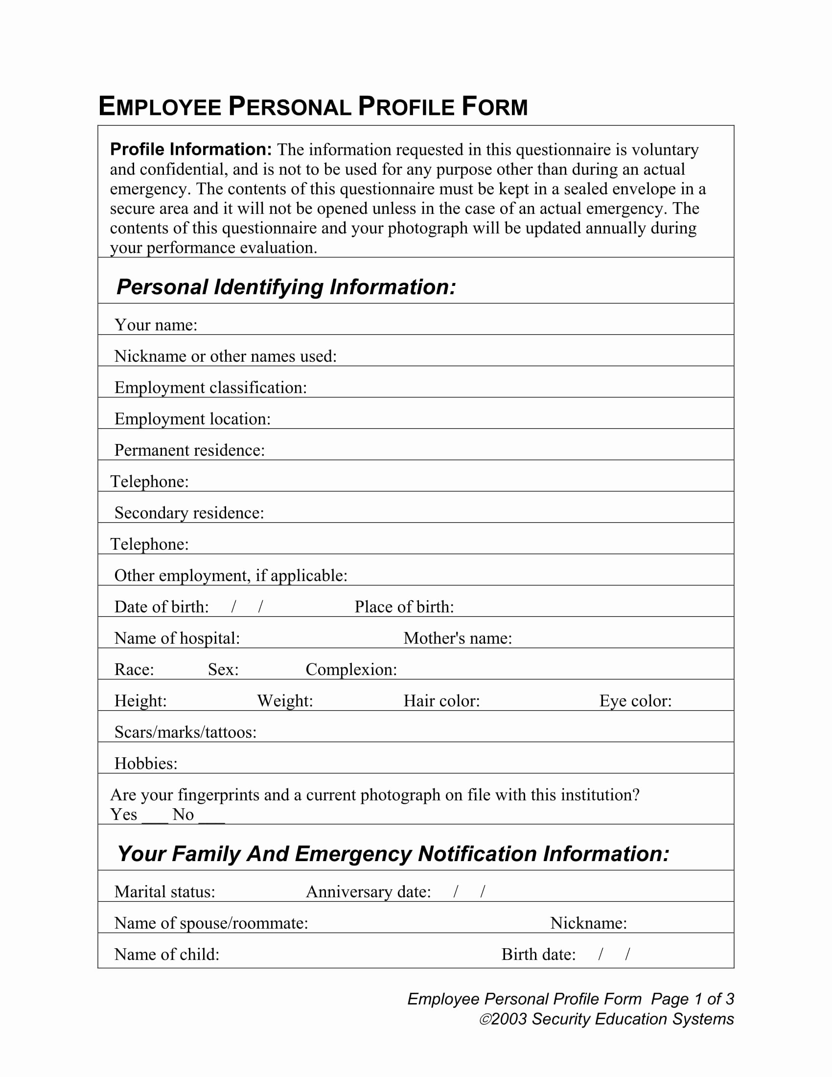 Personal Data Sheet forms Best Of 14 Employee Emergency Notification forms Free Pdf