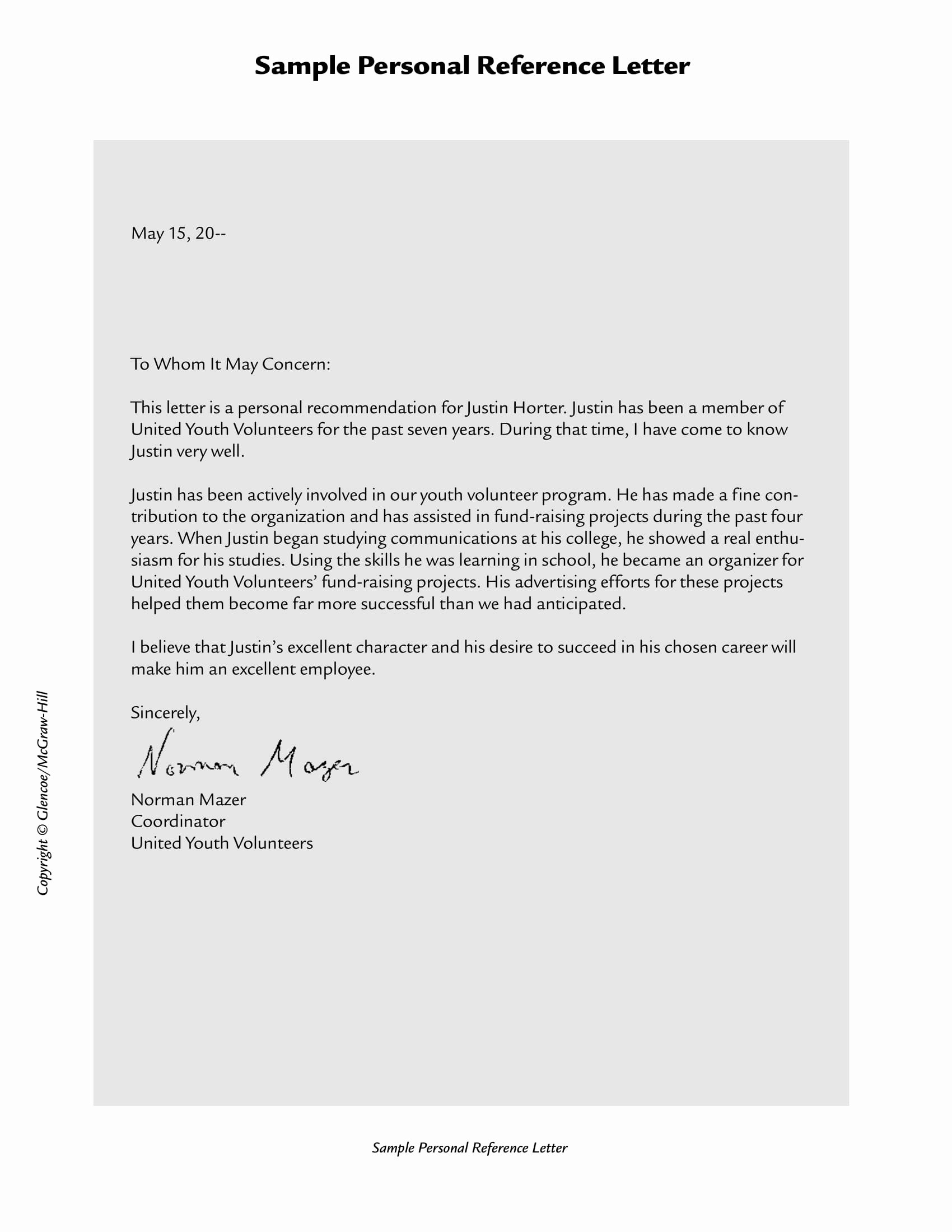 Personal Recommendation Letter Sample Lovely 8 Character Reference Letter Examples Pdf