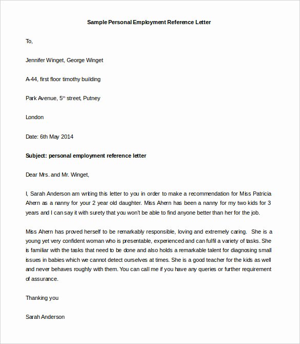 Personal Recommendation Letter Sample Luxury 44 Personal Letter Templates Pdf Doc
