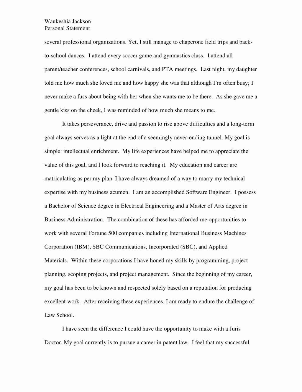 Personal Statement for School Best Of 2 Law School Personal Statements that Succeeded