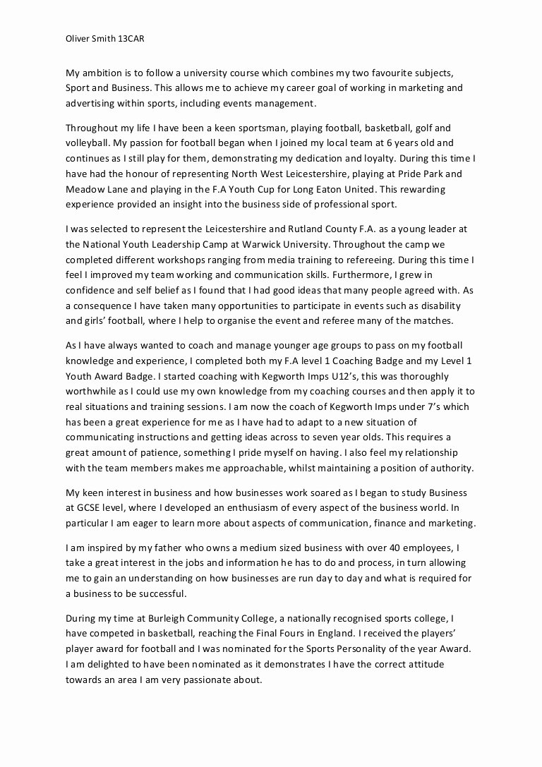 30 Personal Statement For School Example Document Template