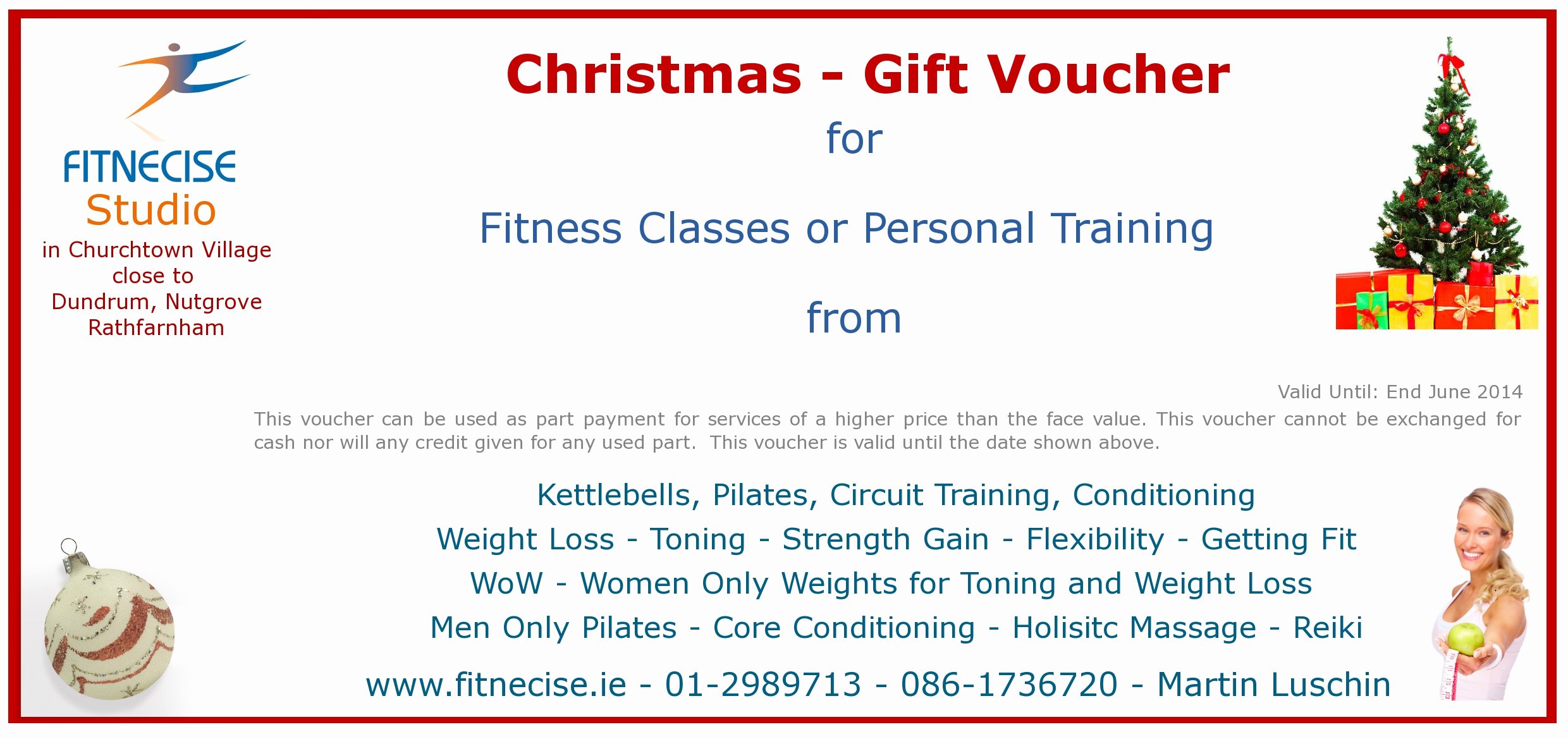 Personal Training Gift Certificate Template Best Of Christmas – Gift Vouchers Available In south Dublin