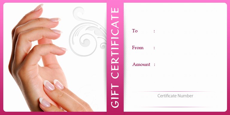 Personal Training Gift Certificate Template Unique Nail Gift Certificate Template