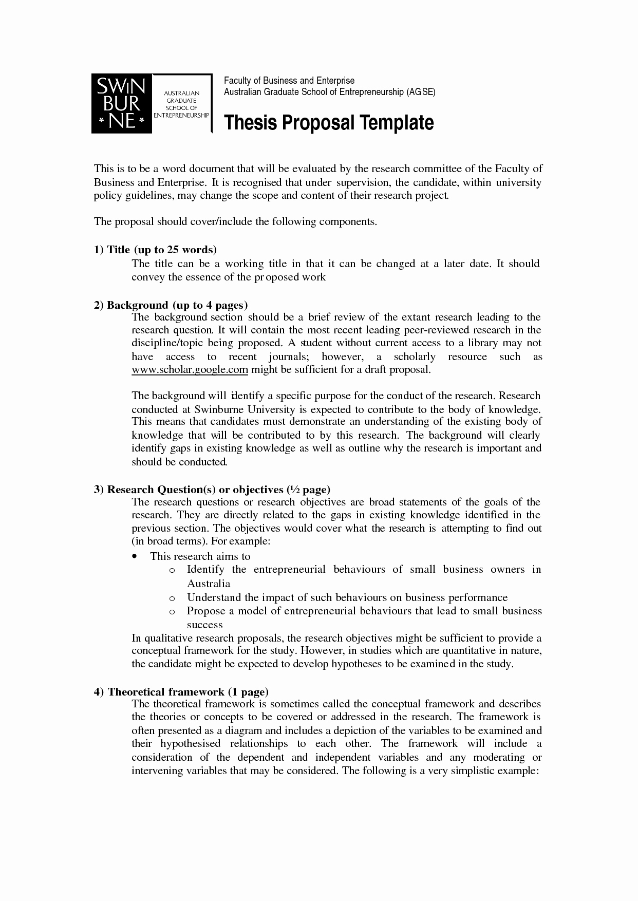 30 Phd Dissertation Proposal Sample Example Document Template