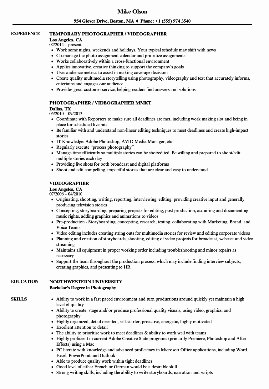 30 Photographer Job Description Sample Example Document Template