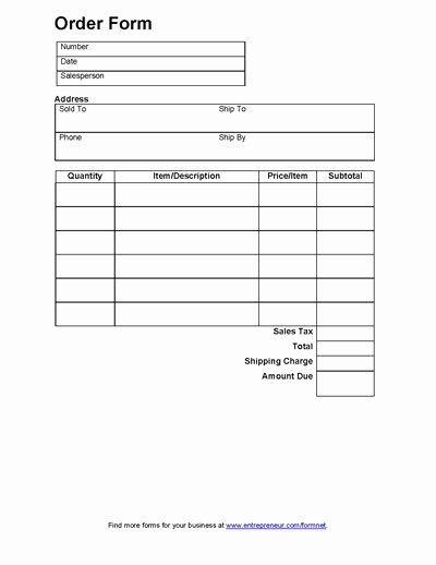 Photography order form Template Word Beautiful Sales order form Jkl