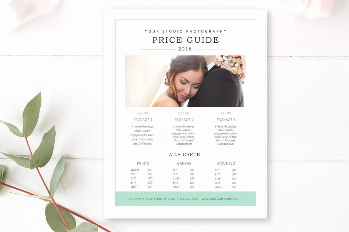 Photography Price List Template Free Awesome Graphy Price List Template Flyer Templates