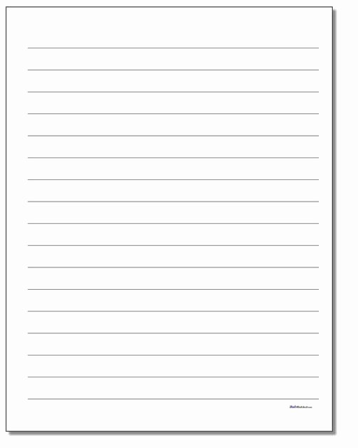 Picture Of Lined Paper New Printable Lined Paper