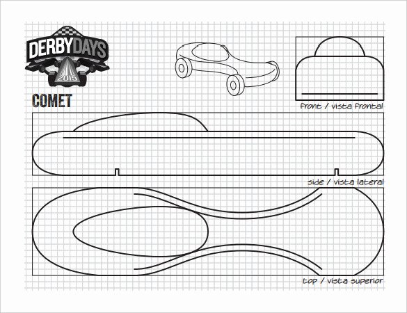 Pine Derby Car Templates Lovely 27 Awesome Pinewood Derby Templates – Free Sample