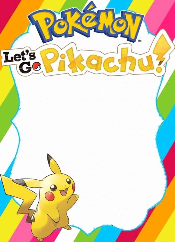 Pokemon Birthday Card Template Fresh Free Pikachu Birthday Party Invitation Template