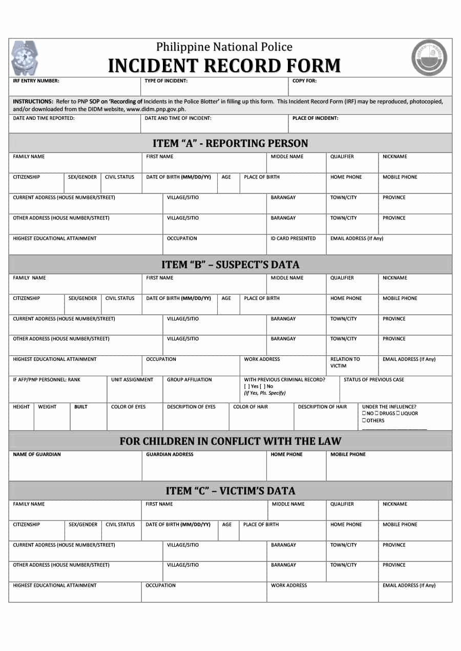 Police Arrest Report Template Luxury 20 Police Report Template &amp; Examples [fake Real]