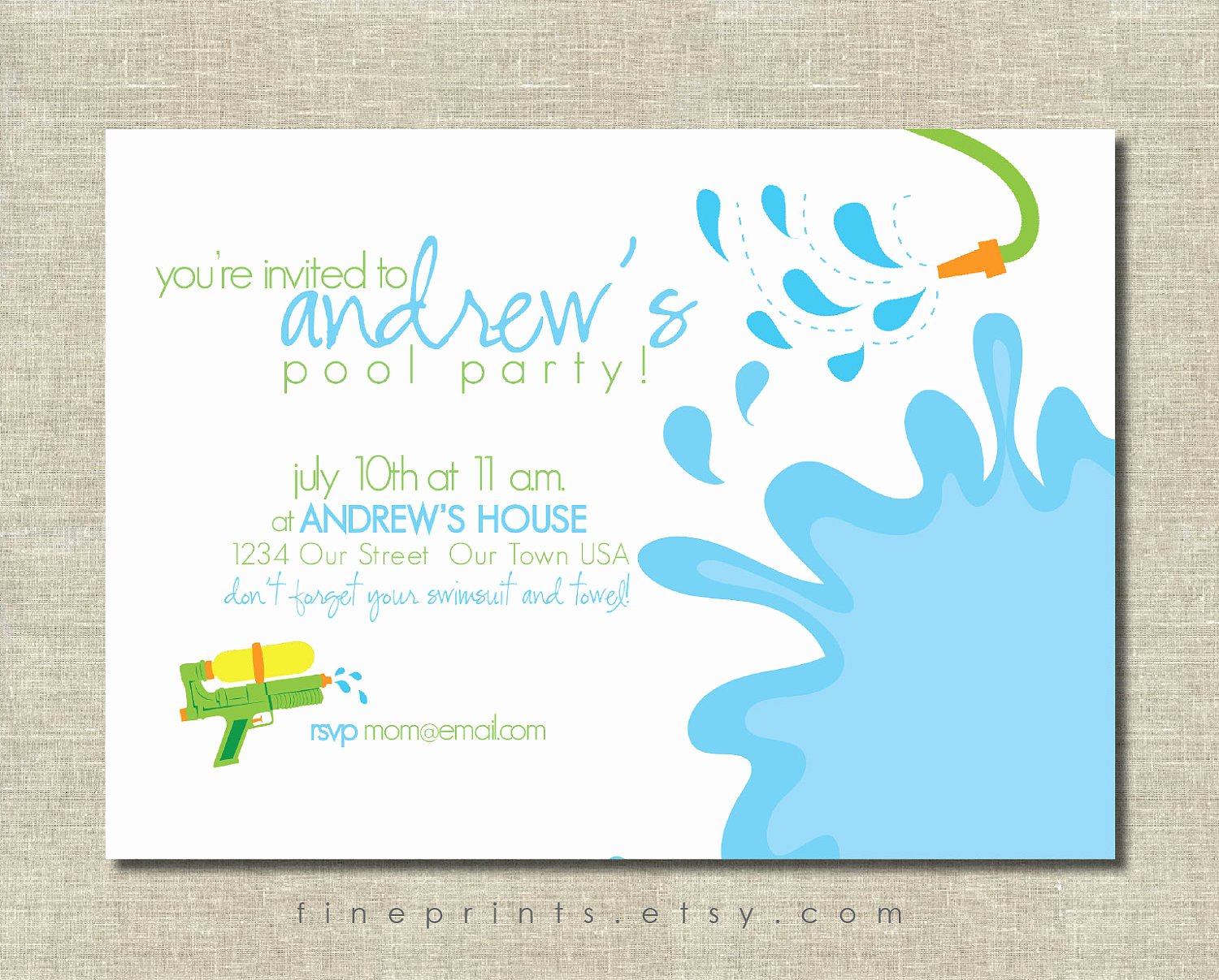 Pool Party Invitations Free Printable New Splash Swim Pool Party Printable Invitation