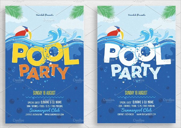 Pool Party Invite Template Free Awesome 33 Printable Pool Party Invitations Psd Ai Eps Word