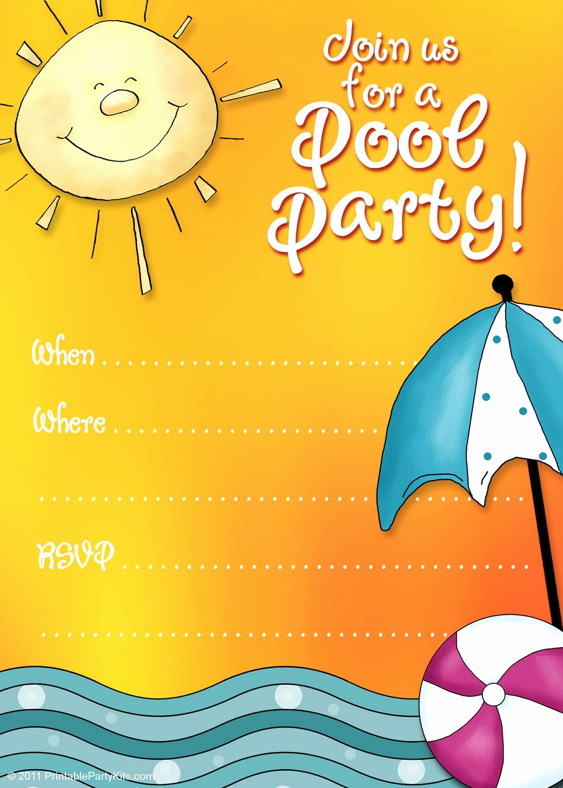 Pool Party Invite Template Free Inspirational Free Printable Party Invitations Summer Pool Party Invites