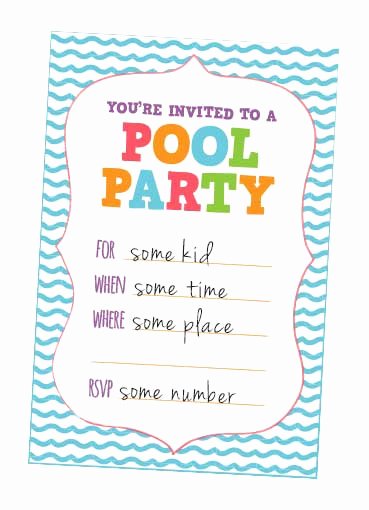 Pool Party Invite Template Free New Fun Kids Pool Party Invites