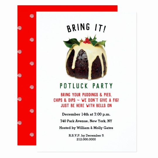 Potluck Party Invitation Wording New Holiday Potluck Party Invitations