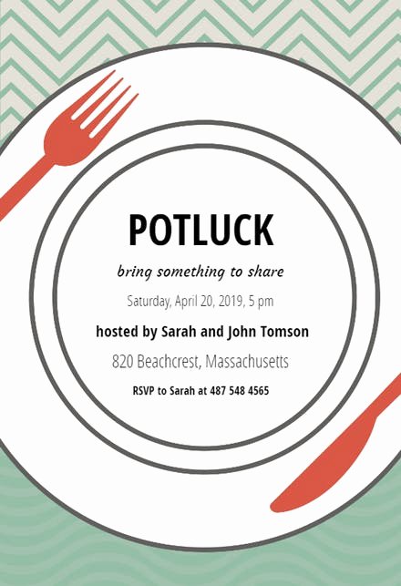 Potluck Party Invitations Wording Awesome Potluck Invitation Templates Free