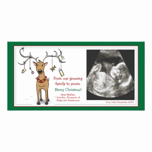 Pregnancy Announcement Cards Free Template Beautiful Christmas Card Pregnancy Announcement Reindeer Card