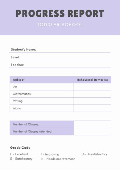 Preschool Report Card Template Awesome Customize 69 Preschool Report Card Templates Online Canva