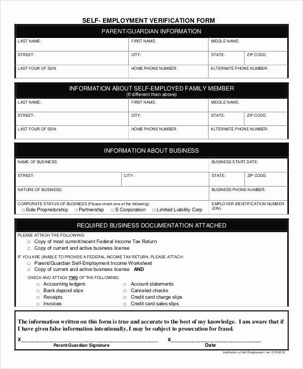 Previous Employment Verification form Template New Sample Employment Verification form 8 Examples In Word Pdf