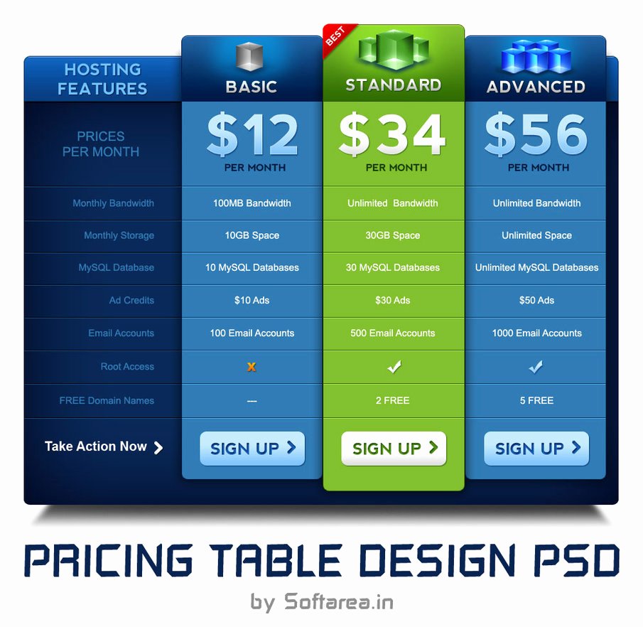Price List Design Template Elegant 35 Best Pricing Table Psd Templates Free Download