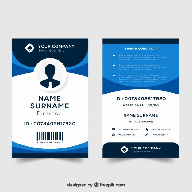 Print Id Cards Online Free Fresh Id Card Template Vector