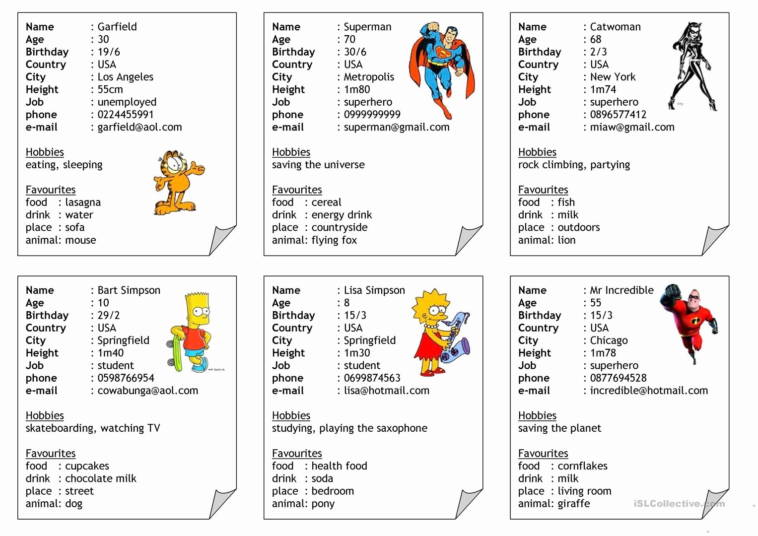 Print Id Cards Online Free Inspirational Id Cards Worksheet Free Esl Printable Worksheets Made by