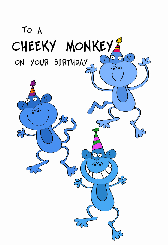 Printable Anniversary Cards Free Online Inspirational Cheeky Monkeys Birthday Card