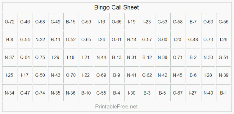 Printable Bingo Calling Cards Elegant Hilaire Printable Bingo Cards 175