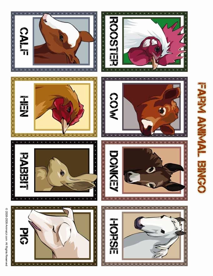 Printable Bingo Calling Cards New Farm Animal Bingo Printable Cards Calling Card 2