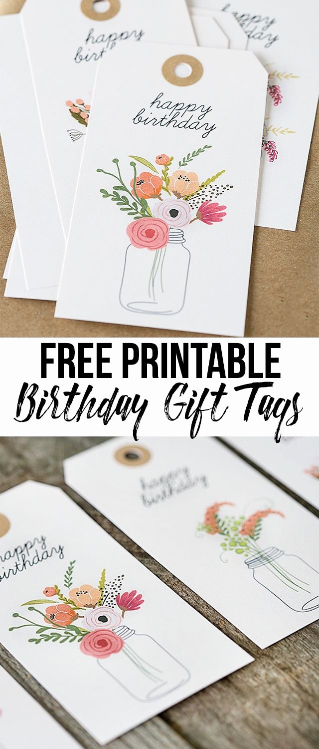 Printable Birthday Gift Tags Awesome Darling and Free Printable Birthday T Tags with
