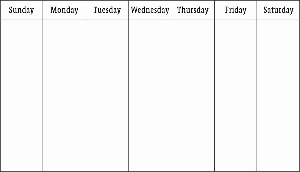 Printable Blank Weekly Calendar Beautiful Blank Calendars Weekly Blank Calendar Templates