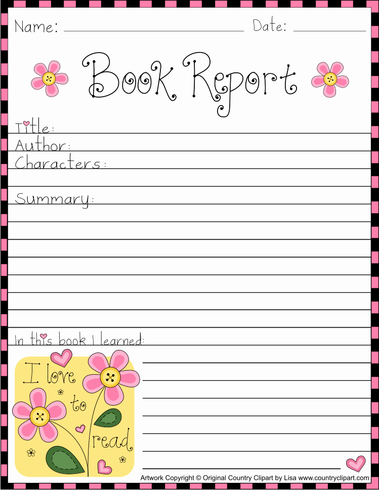 Printable Book Report forms Fresh Free Printable Book Report form Sheets for Teachers and