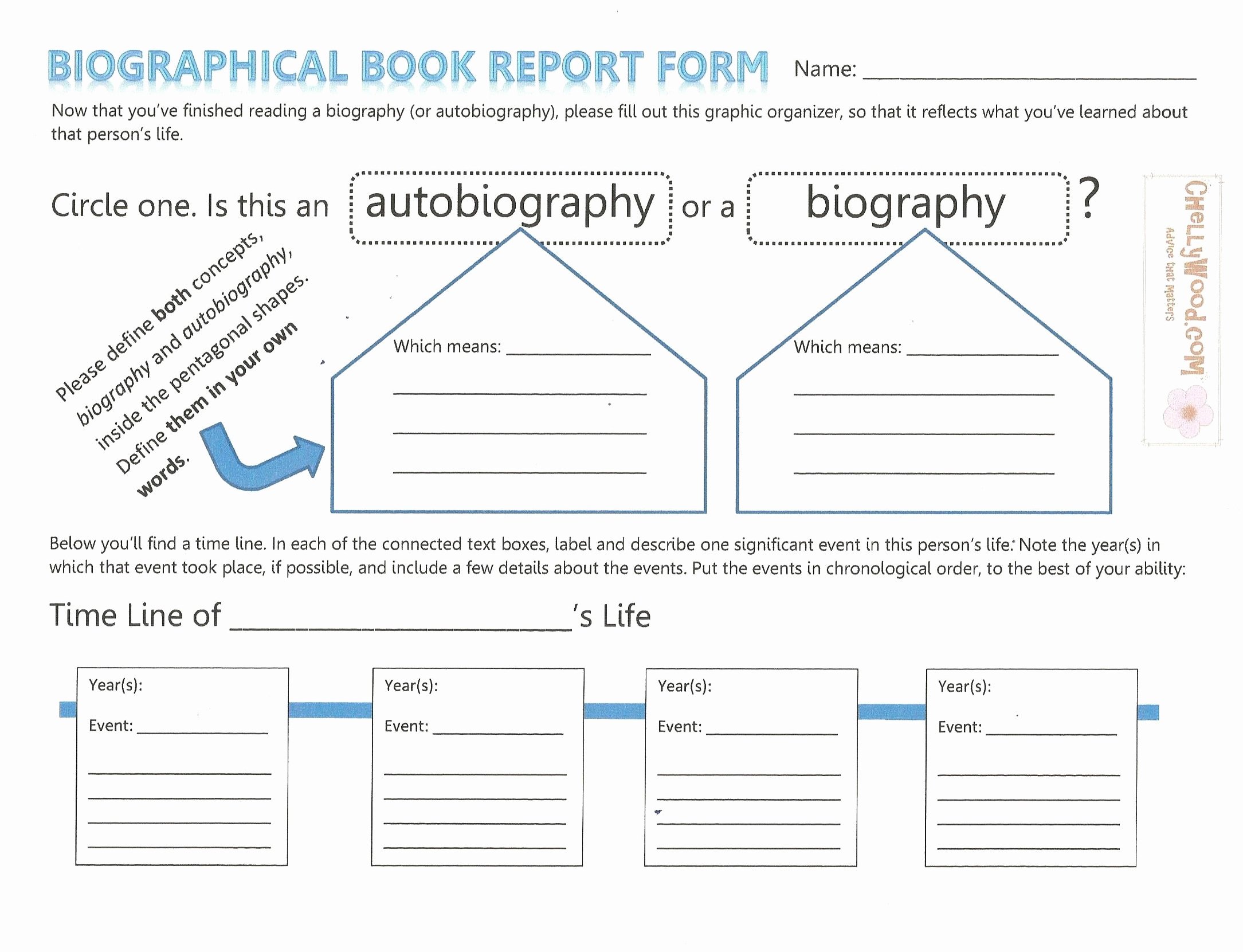 Printable Book Report forms New World Book Encyclopedia Worksheet Printable for Any topic