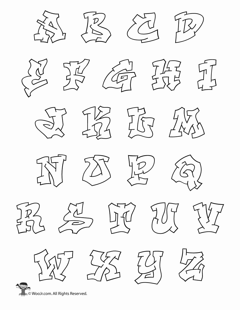 Printable Bubble Letters Font Lovely Printable Graffiti Bubble Letters Alphabet