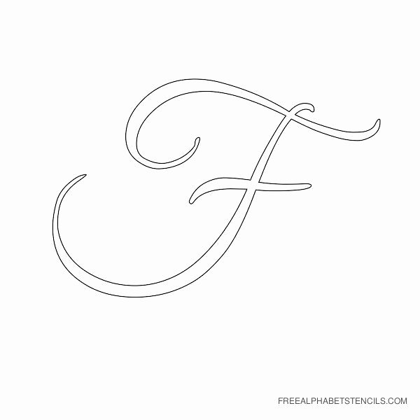 Printable Cursive Letter Stencils Best Of Cursive Letter Alphabet Stencil F