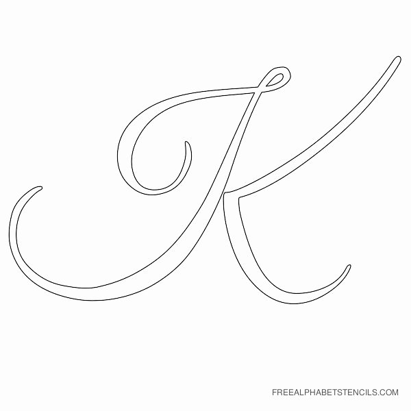 Printable Cursive Letter Stencils Best Of Elegant Cursive Alphabet Stencils In Printable format