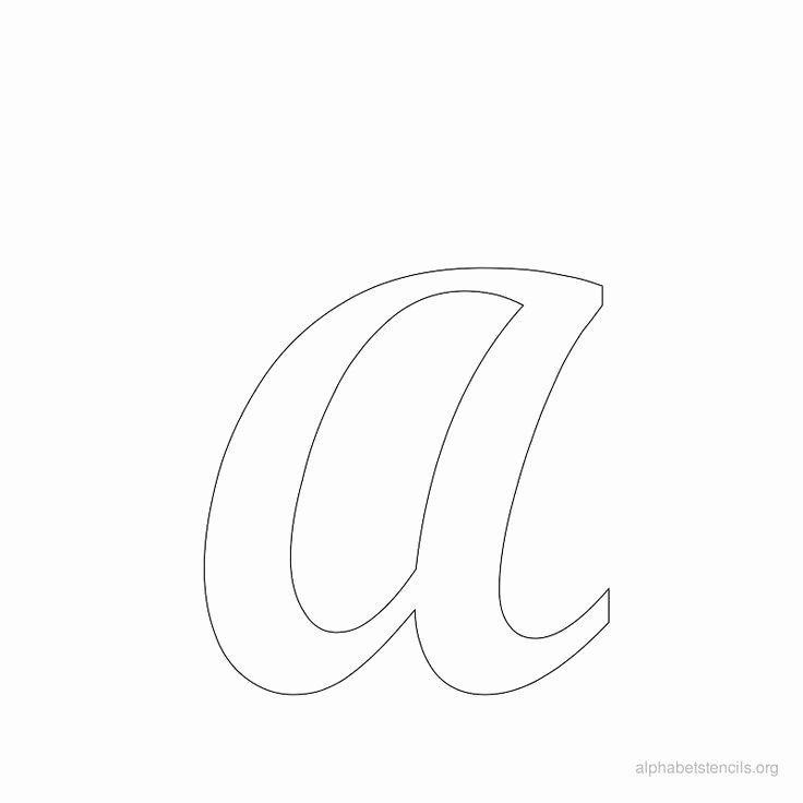 Printable Cursive Letter Stencils Lovely Print Free Alphabet Stencils Cursive A