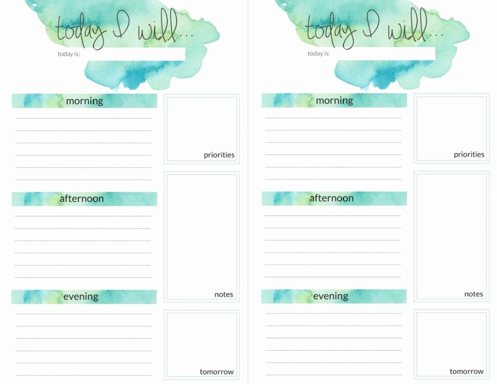 Printable Daily Calendar Pages Inspirational Planner Printables the Crazy Craft Lady
