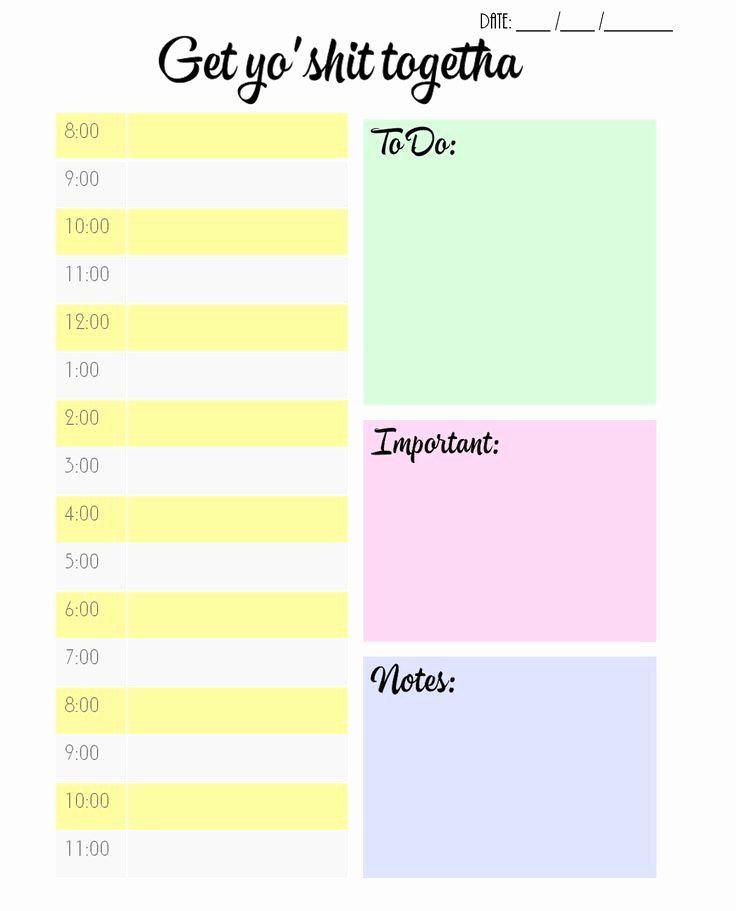 Printable Daily Calendar Template Awesome Best 25 Daily Planners Ideas On Pinterest