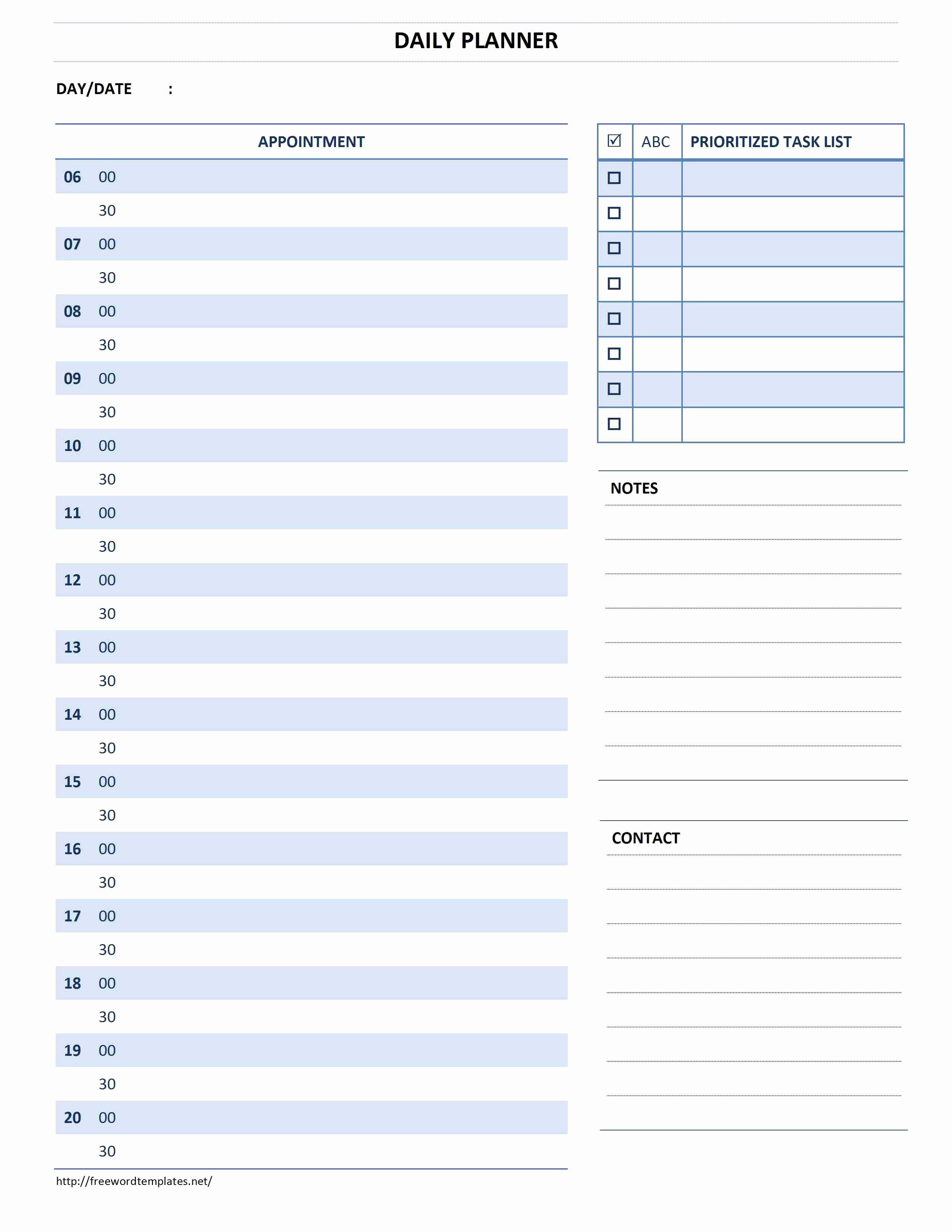 Printable Daily Calendar Template Awesome Daily Planner Planners