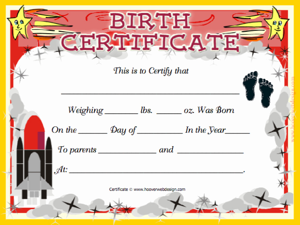 Printable Fake Birth Certificates Lovely Diy Kids Craft Fake Birth Certificate