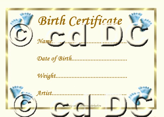 Printable Fake Birth Certificates Luxury Blue Baby Feet Birth Certificate Certificates 4 Reborn
