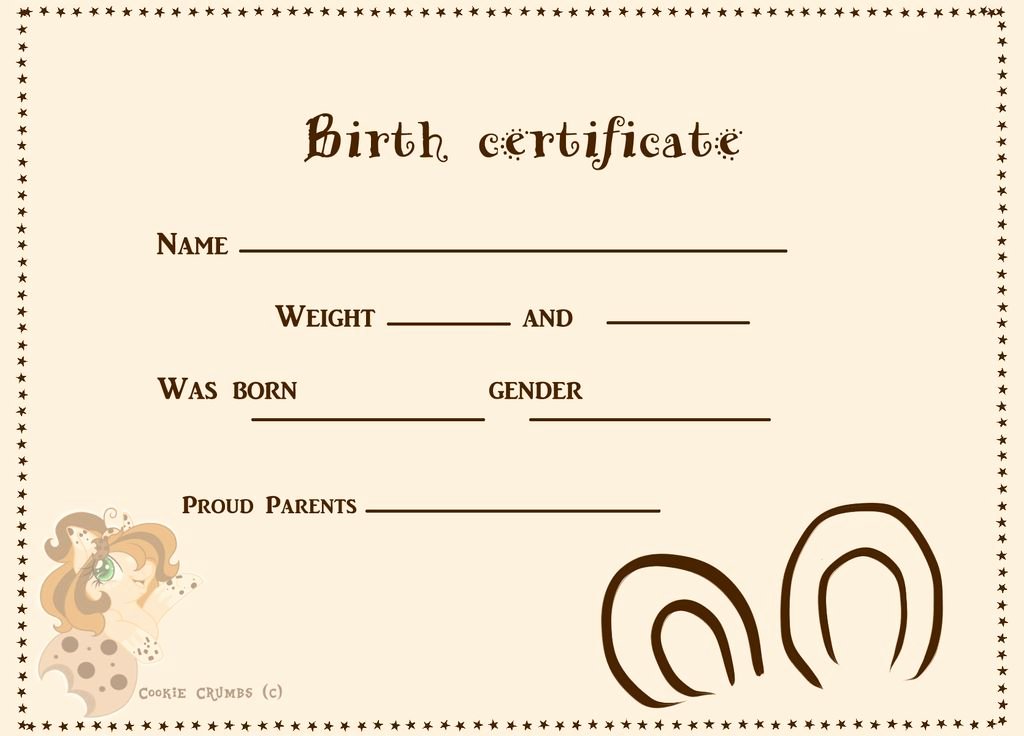 Printable Fake Birth Certificates Unique Birth Certificate Template by Creativechibigraphic On