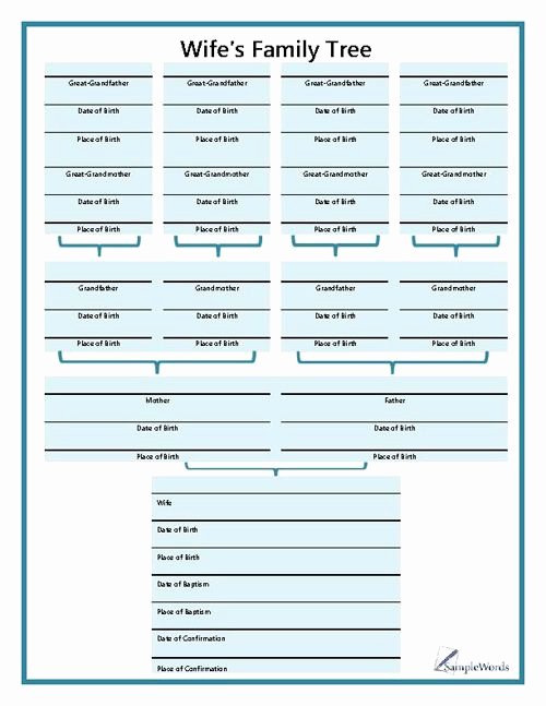 Printable Family Tree Charts Fresh Chart Printable forms Templates &amp; Samples