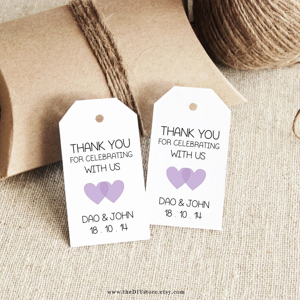 Printable Favor Tag Templates Awesome Favor Tag Template Lavender Printable Small Double Heart