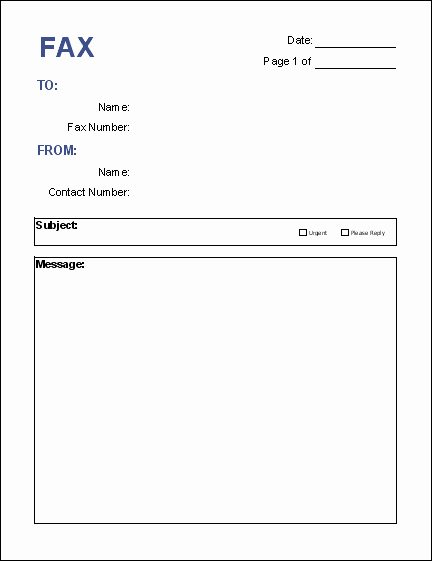 Printable Fax Cover Page Inspirational Free Fax Cover Sheet Template Download