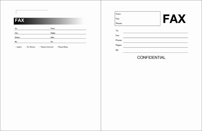Printable Fax Cover Page Inspirational Microsoft Fax Cover Sheet